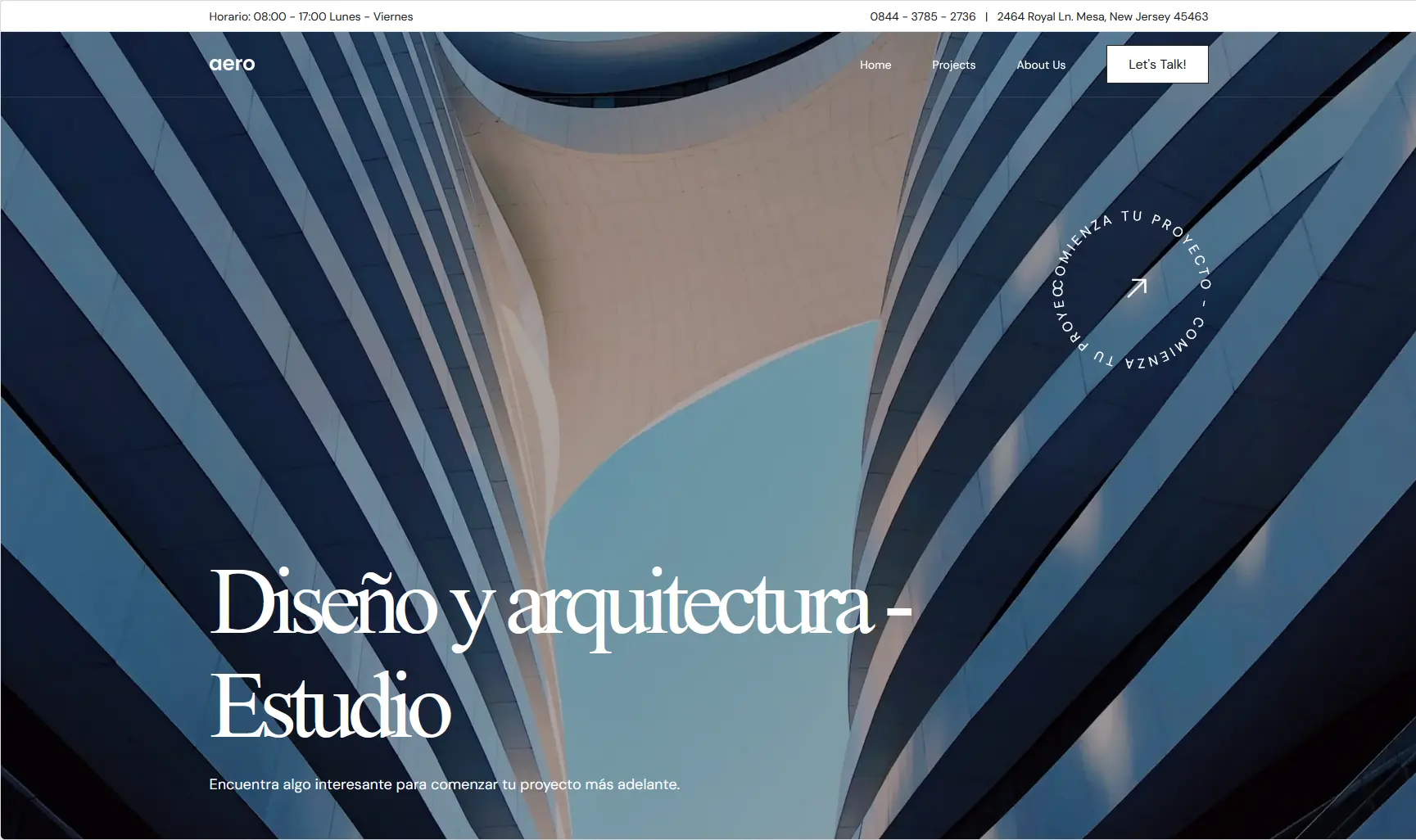 Vista previa del proyecto Aero - Arquitectura Industrial